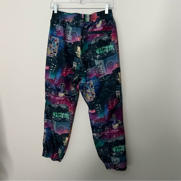 RARE A Bathing Ape BAPE Neon Tokyo Track Jogger Pants Multicolor Men's Small - Picture 3 of 7